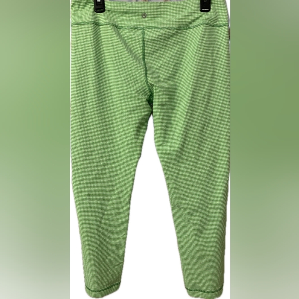 Lululemon Athletica Green And White Leggings Size 12 - Picture 2 of 9